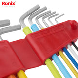 Ronix Mult Color Extra Long Arm Ball Key Set (9pcs) - RH2042