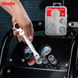 Ronix 7 in 1 flex head double box end ratcheting wrench set - RH2172