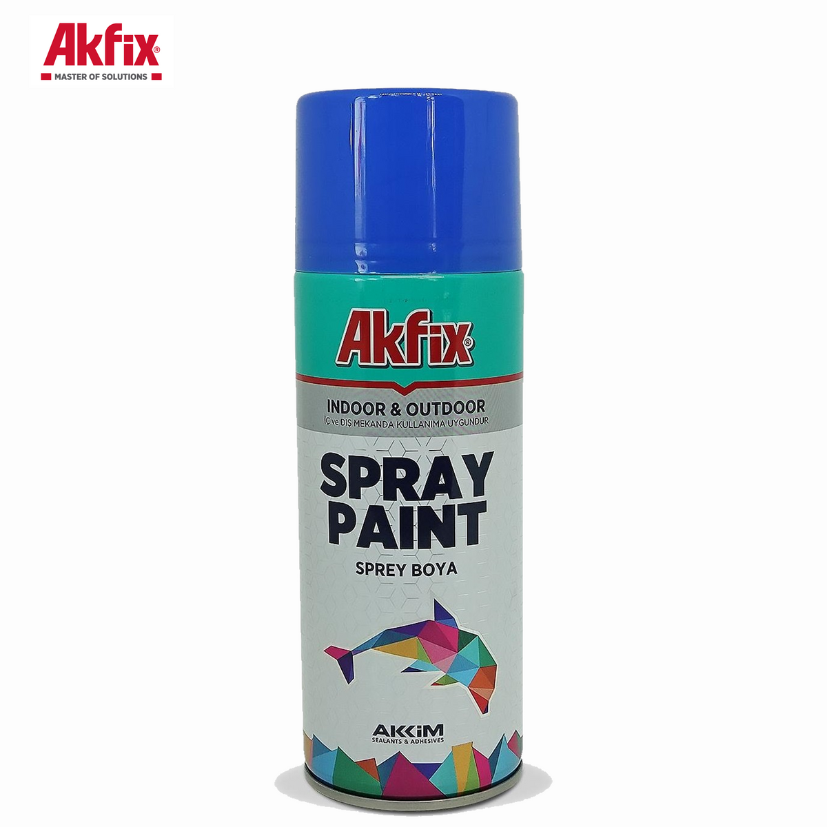Akfix Metal Glossy Effect Spray Paint Blue 400ml SlymFitting