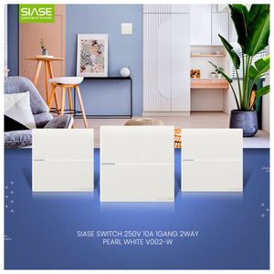SIASE Switch 250V 10A 1Gang 2way~Pearl White~V002-W