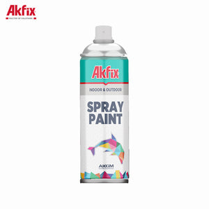Akfix Spray Paint Glossy Silver Grey 400ml