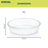 Borosil Round Dish 2 L