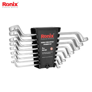 Double Ring offset Spanner set (8pcs) with plastic Rack - RH-2301