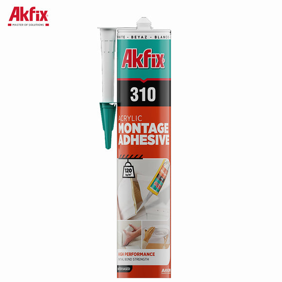 Akfix 310 Montage Adhesive Water Based Paintable 310ml