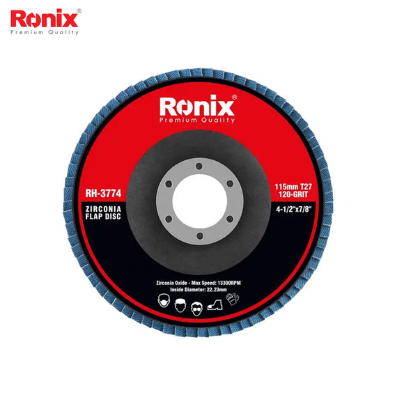 Ronix Zirconium Grinding Flap Disc 115mm-120grit - RH3774