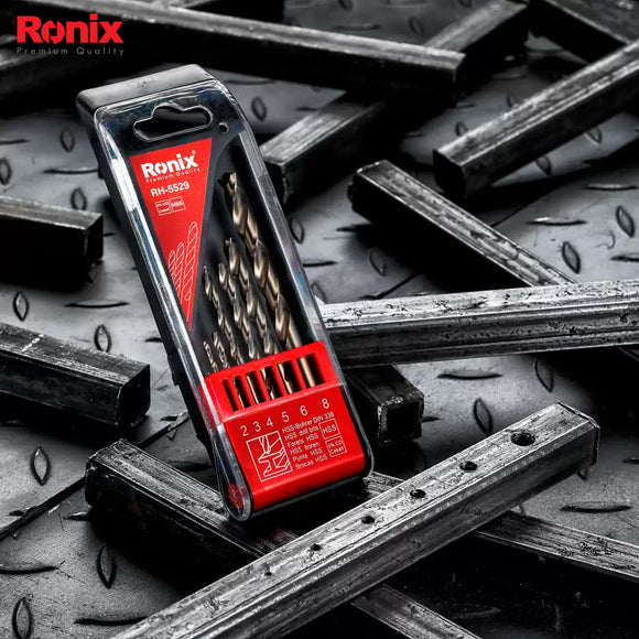 Ronix 5%cobalt HSS drill bit set (2,3,4,5,6,8mm) - RH5529