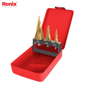 Ronix 3pcs Spiral Step Drill Bit Set - RH5903