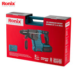 Ronix 40V Brushless Cordless Rotary Hammer Kit 2.4 J – 28 mm - 8910-40V