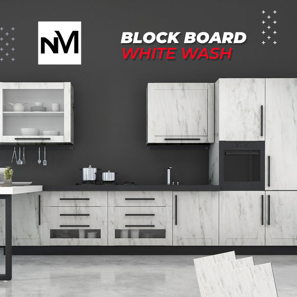 Melamine Block Board - NM8003 - WHITE WASH