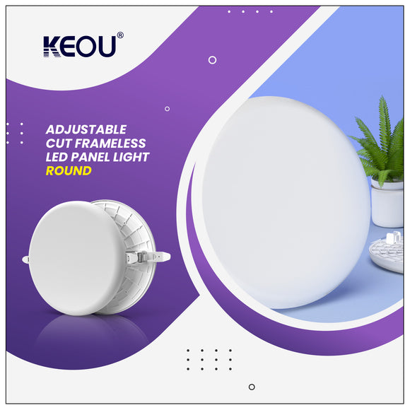 KEOU Adjustable Cut Frameless LED Panel Light