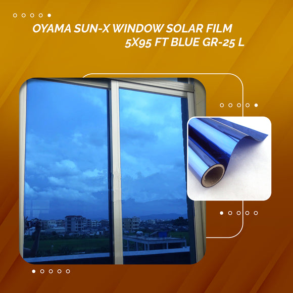 OYAMA Sun-x Window Solar Film-Blue-GR-25L