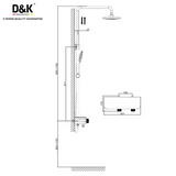 D&K Thermostatic Shower Faucet Set-DA2193701B17