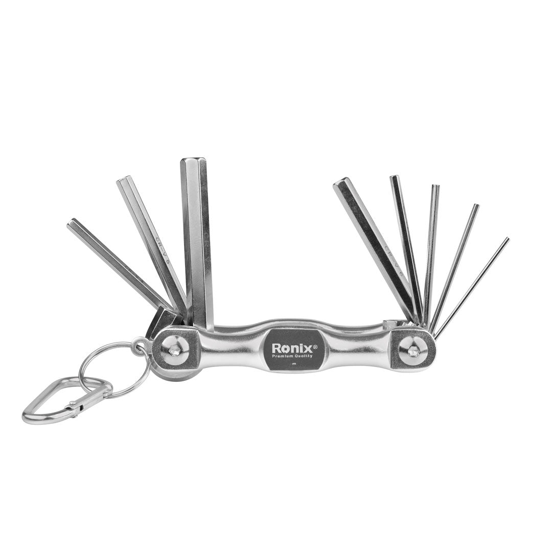 Ronix Model Rh-2041 Hand Tools 8PCS Mini CRV Folding Torx Key Set