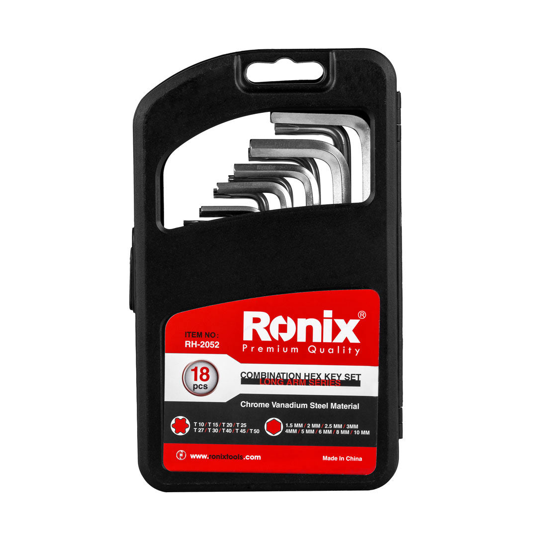 Ronix in Stock Model Rh-2052 Repair Hand Tool 18 PCS Allen Wrench Key Set Hex Key Set