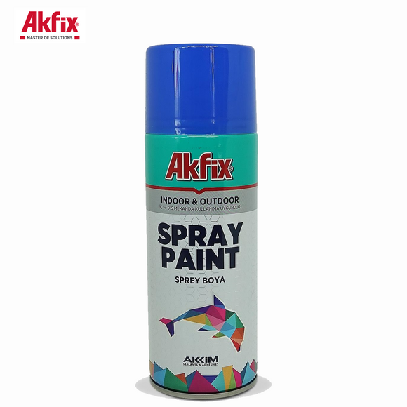 Akfix Metal Glossy Effect Spray Paint - Blue -400ml