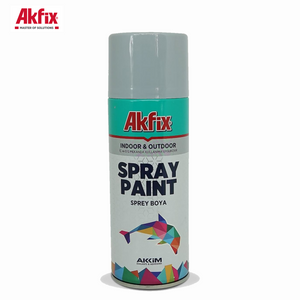 Akfix Metal Glossy Effect Spray Paint - Grey -400ml