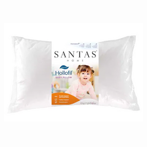SANTAS Hollofil Microban Baby Pillow - 12 x 20 Inch White