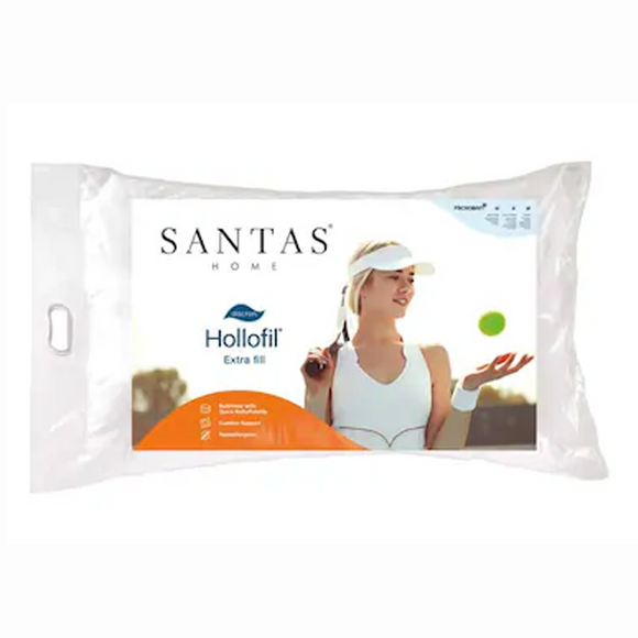 SANTAS Pillow Hollofil Microban (Soft Support) Size 19 X 29 White