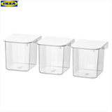 IKEA SKÅDIS Container with lid, white - 403.359.11