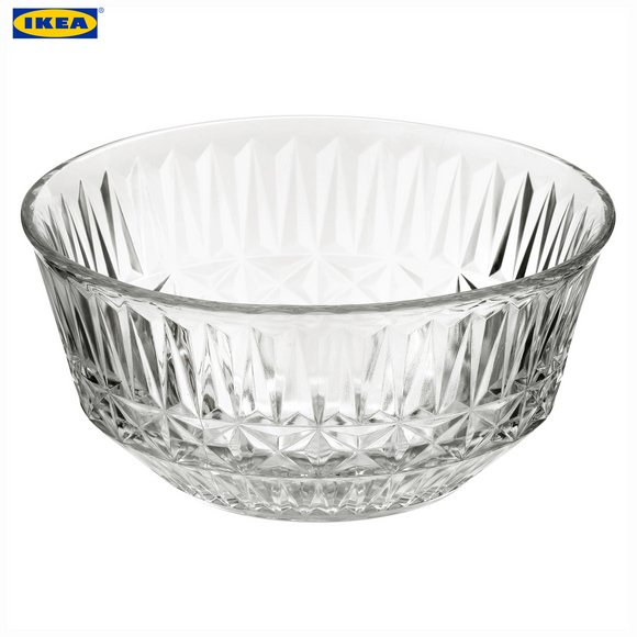 IKEA SÄLLSKAPLIG Bowl, clear glass/patterned15 cm - 604.733.36