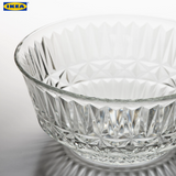 IKEA SÄLLSKAPLIG Bowl, clear glass/patterned15 cm - 604.733.36
