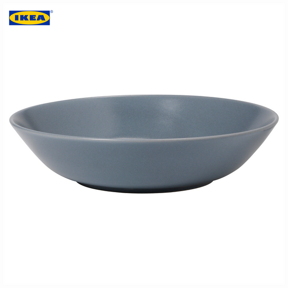 IKEA DINERA Deep plate, grey-blue18 cm - 104.786.28