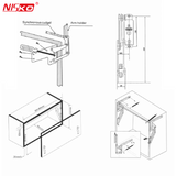 NISKO Soft Close Vertical Lift Up Door Support Hinge - C23