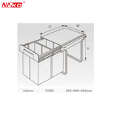 NISKO Building Sorted Dustbin - G47