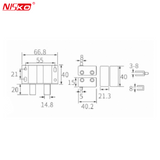 NISKO Furniture Magnetic Glass Door Catch - 1 x 8 - M53-8