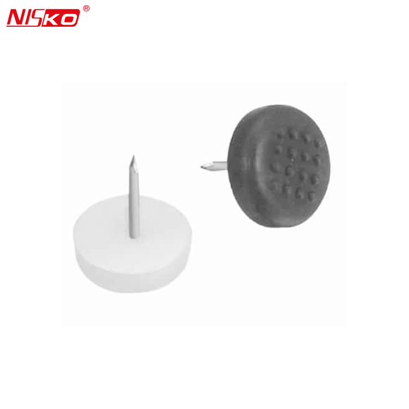 NISKO Furniture Fitting Plastic Leg Glides with Iron Nail - M56